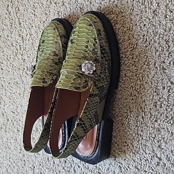 Ganni Patent Sling Back Mule Loafers - Picture 4 of 9